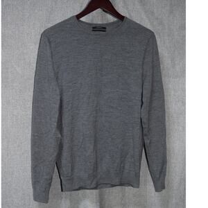Nordstrom Men’s Shop 100% Merino Wool Lightweight Crewneck Sweater Gray M